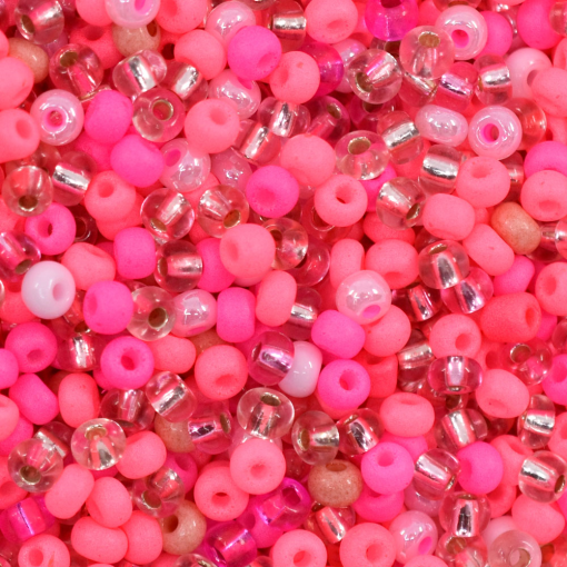 Micanga de Vidro PreciosaOrnelaJablonex Mix Tons Rosa 60 aprox. 4,1mm