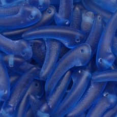 Conta de Vidro Preciosa® Ornela Folha Dentinho Safira Transparente T Mate (30050) 18mm