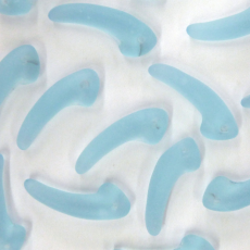 Conta de Vidro Preciosa® Ornela Folha Dentinho Água Transparente T Mate (60010) 18mm