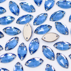 Navete para costura Supreme Light Safira 12x6mm