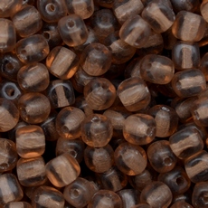 Conta de Vidro Preciosa® Ornela Cubo Marrom Transparente (10230) 4mm