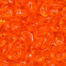 Conta de Vidro Preciosa® Ornela Meia Lua Laranja Transparente (90030) 8mm