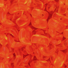 Conta de Vidro Preciosa® Ornela Meia Lua Laranja Transparente (90050) 8mm