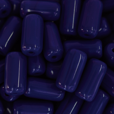 Conta de Vidro Artesanal Preciosa® Ornela Firma Azul Fosco (33070) 20x11mm