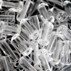 Conta de Vidro Artesanal Preciosa® Ornela Firma Cristal Transparente (00030) 20X11mm