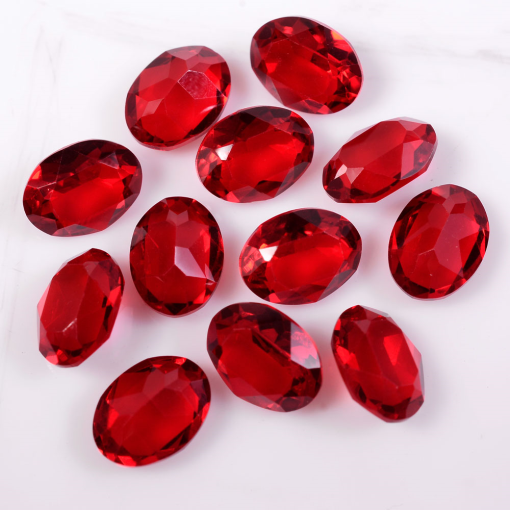 Strass Oval Sparkling art. 4120 Unfoiled Siam 8x6mm
