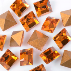 Strass Quadrado Carre Swarovski® art. 4400 Topaz 6mm