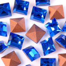 Strass Quadrado Sparkling® art. 4400 Safira 6mm