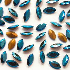 Strass Navete Sparkling art. 4231 base conica Cristal Metallic Blue 8x4mm