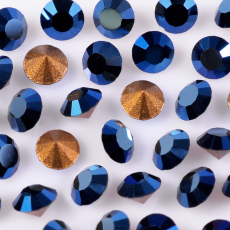 Strass Sparkling® art. 1012 base cônica Cristal Metallic Blue SS12 = PP24 = 3mm