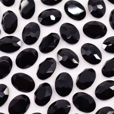 Strass Oval Supreme art.8002 base cônica Jet 18x13mm