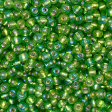 Miçanga Preciosa® Ornela Verde Transparente Aurora Boreal (57439) 5/0 aprox. 4,6mm