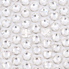 Chaton Rose Engrampado Prateado  para costura Supreme Cristal SS20  4,6mm