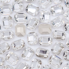 Strass Octagonal Supreme art. 8007 base cônica Cristal 10x8mm