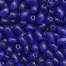 Conta de Vidro Preciosa® Ornela Ovinho Dark Safira (30080) 5x3mm