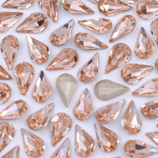 Strass Gota Supreme art. 8017 base cônica Peach 10x6mm
