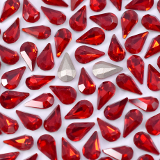 Strass Gota Supreme art. 8017 base cônica Siam 10x6mm