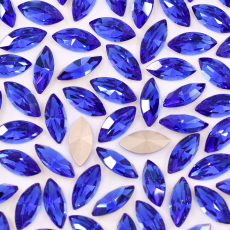 Strass Navete Supreme art.8004 base cônica Safira 15x7mm