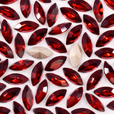 Strass Navete Supreme art.8004 base cônica Siam 15x7mm