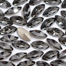 Strass Navete Supreme art. 8004 base conica Black Diamond 10x5mm