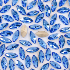 Strass Navete Supreme art.8004 base cônica Safira 10x5mm