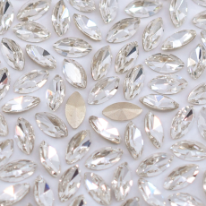 Strass Navete Supreme art.8004 base cônica Cristal 6x3mm