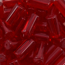 Conta de Vidro Supreme Firma Vermelho (90090) Transparente 24x13mm