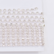 Strass em Corrente por metro Supreme Niquel Cristal 00030 SS28  6,00mm