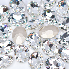 Strass Oval Supreme art.8002 Cristal 10x8mm
