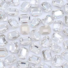 Strass Octagonal Supreme art. 8007 base cônica Cristal 10x8mm