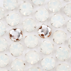 Strass Engrampado Prateado para costura Preciosa White Opal SS24  5,2mm
