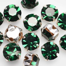 Strass Engrampado Prateado para costura Preciosa® Emerald SS24 = 5,2mm