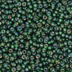 Miçanga Preciosa® Ornela Verde Transparente Aurora Boreal (57069) 5/0 aprox. 4,6mm
