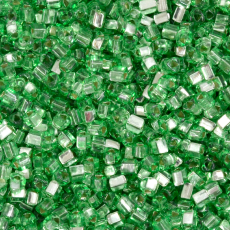 Vidrilho Triangular Preciosa® Ornela Verde Solgel Dyed Transparente (08256) 2,5mm
