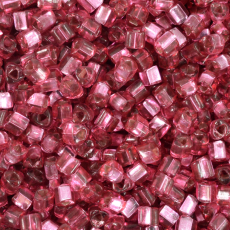 Vidrilho Triangular Preciosa® Ornela Fuchsia Solgel Dyed Transparente (08298) 2,5mm