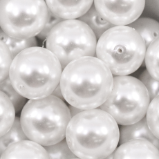 Perola de Vidro Collection Czech Crystal Branco 12mm