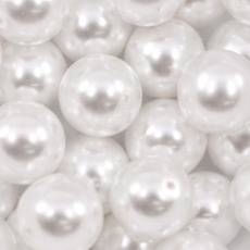 Perola de Vidro Collection Czech Crystal Branco 14mm