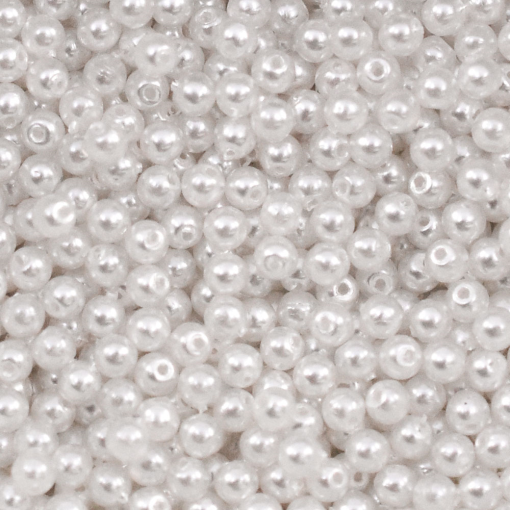 Perola de Vidro Collection Czech Crystal Branco 2mm