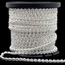 Fio de Strass Plástico Branco Preciosa® art. 81 Cristal SS8 = PL18 = 2,4mm