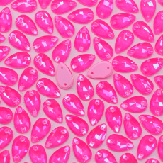 Gota para costura Supreme Cristal Neon Rose 12x7mm