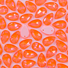 Gota para costura Supreme Cristal Neon Orange 12x7mm