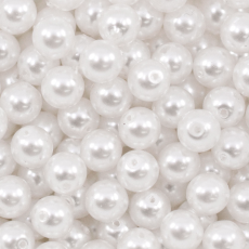 Pérola de Vidro Collection Czech Crystal Branco 6mm