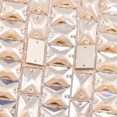 Retângulo para costura Supreme Cristal Honey 14x10mm