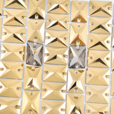 Retângulo para costura Supreme Cristal Aurum 14x10mm