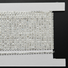 Corrente de Strass Niquel Preciosa® Cristal SS12 = PP24 = 3mm