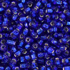 Miçanga Supreme Freestyle Azul Transparente Furo Quadrado 37080 6/0 aprox. 3,6mm