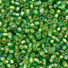 Miçanga Supreme Freestyle Verde Transparente Aurora Boreal 57129 9,5/0 aprox. 2.35mm