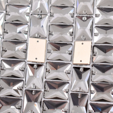 Retângulo para costura Supreme Black Diamond 14x10mm