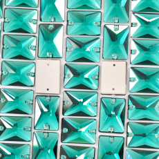 Retângulo para costura Supreme Emerald 14x10mm