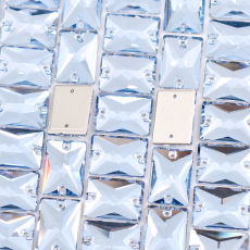 Retângulo para costura Supreme Light Safira 14x10mm